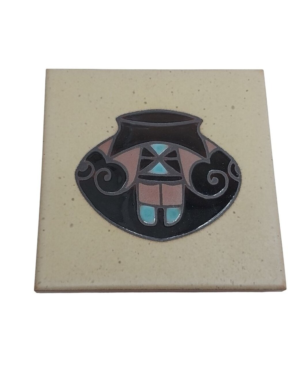 Teissedre Designs Southwestern Native American Ceramic Tile Basket Trivet
